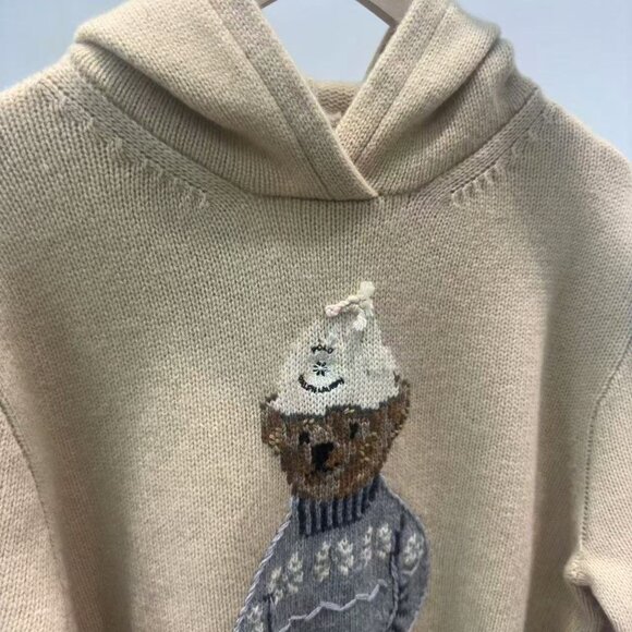 Polo Ralph Lauren Camel Colour Bear Sweater Hoodie - Picture 8 of 8